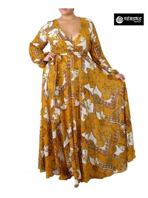 Vestito Donna Lungo Plus Taglie Grandi Woman Oversize Maxi Dress OS120013B f8